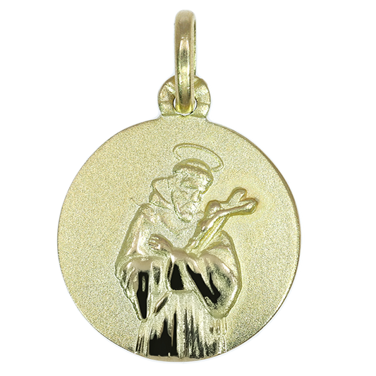 Medalla San Francisco de Asís - Oro Amarillo 18kt