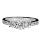 Anillo Compromiso Diamantes - Oro Blanco 18kt