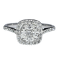 Anillo Compromiso Diamantes - Oro Blanco 18kt